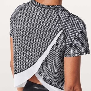 Lululemon Quick Pace Short Sleeve Crossover Athletic Top